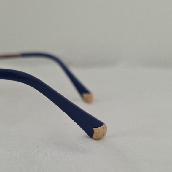 Louis Vuitton Navy and Gold Round Sunglasses - Picture 6 of 11